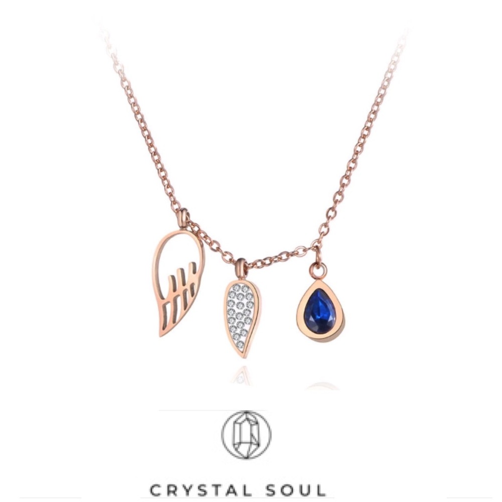 🎉Angel Wings&Waterdrop Crystal Necklace